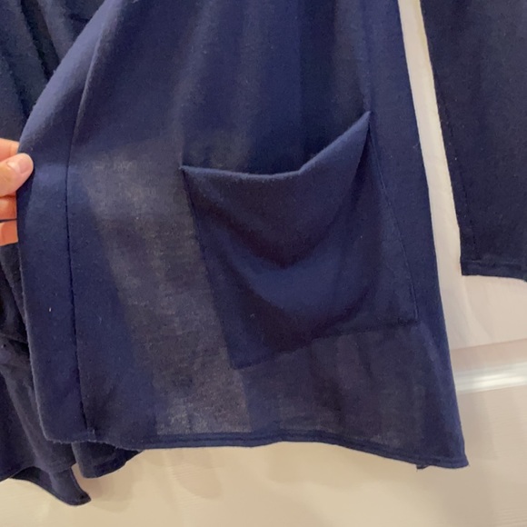 Navy blue high-low sweater - Picture 3 of 5